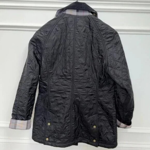 Barbour Beadnell Black Polarquilt Jacket - Size 6 - NWT - Picture 4 of 8